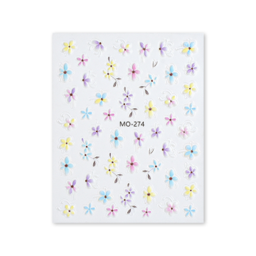 Spring 5D Small Flowers Nail Art Stickers: MO Series - Enhance Your DIY Nails with Decals