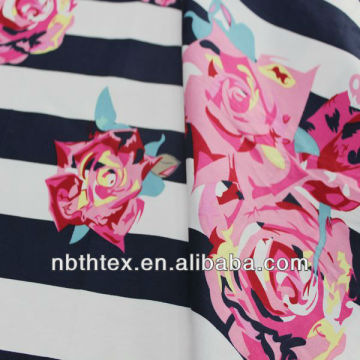 floral dress fabric 100% cotton sateen