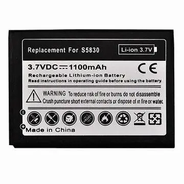 Mobile Phone Battery, Suitable for Samsung Galaxy S5830, with 1,700mAh High Capacity