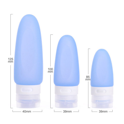 BPA Free Squeeze 3oz Silicone Liquid Travel Bottles