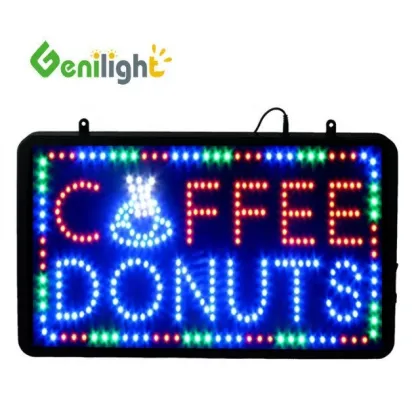 CE RoHS Certified Genilight 22x13 Inch LED Advertising Light Box - Espresso Neon Sign