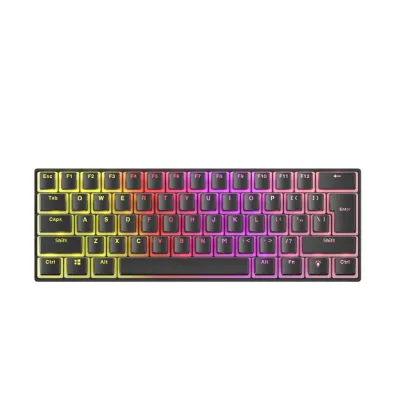 Professional 61-Key LED Backlit Mechanical Gaming Keyboard: USB Wired 60% Mechanical Keyboard
