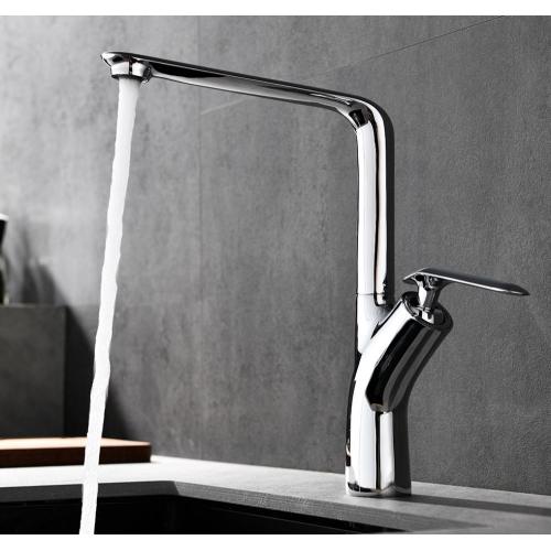 Deck Mounted Brass Kitchen Faucet