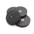 Rubber Coated Round Magnet with screw hole
