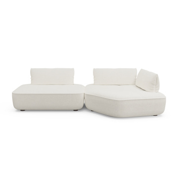 Sofa modular melengkung dengan sandaran bergerak