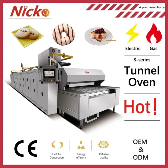 Bakery Equipment 26 Meters Double Trays Electric Gas Convection Tunnel Oven