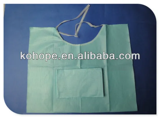 disposbale dental bib with tie