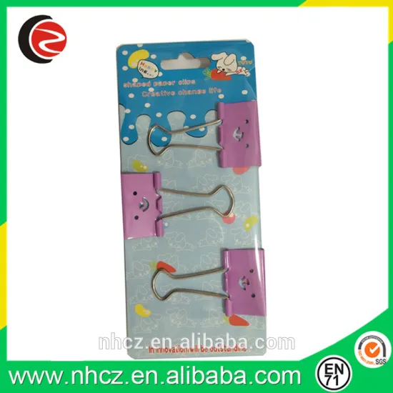 Purple Hole Binder Clips