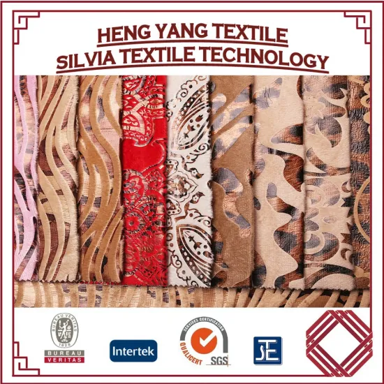 Woven Pattern Artificial Polyester Synthetic Leather for Sofa