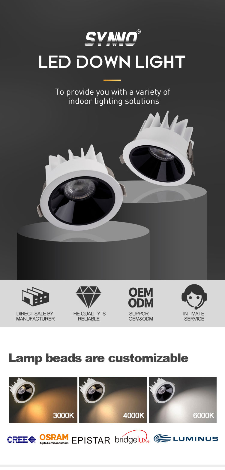 aluminum led downlight for synno lighting