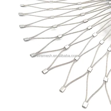 Flexible Stainless Steel Wire Rope Ferrule Protection Mesh Netting