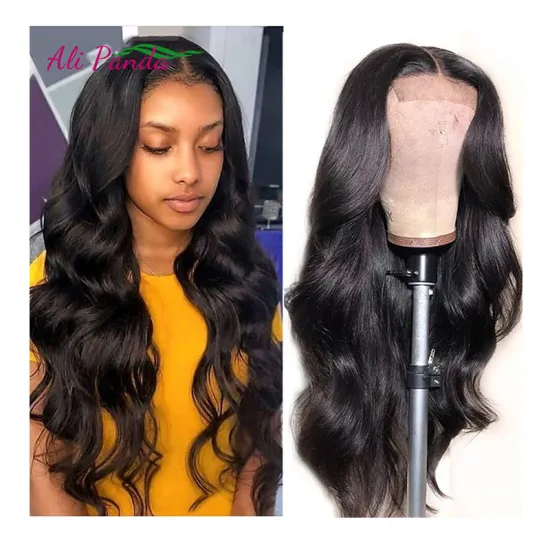 10A Grade Virgin Hair Peruvian  body wave Curly Wig Cuticle Aligned Swiss Lace Front Closure Peruvian  Human Hair Wig