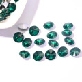 Sharp bottom round solid acrylic green stones