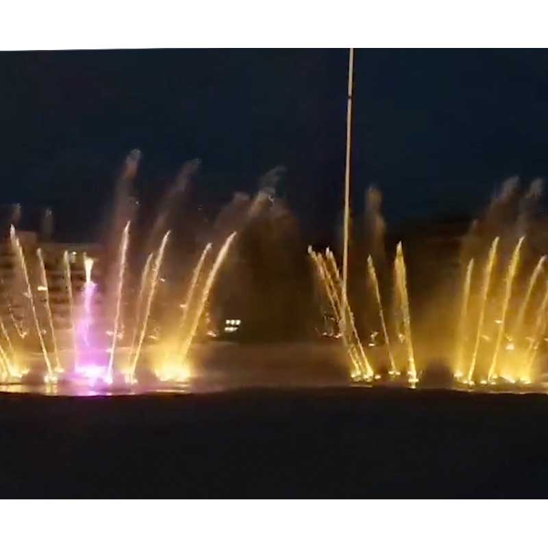 Design of square musical dancing fountain show