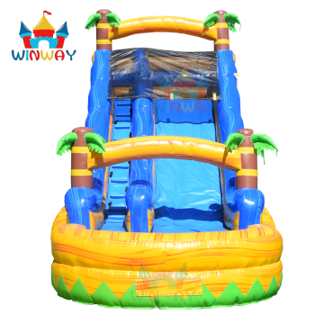 Heißer Verkauf aufblasbares Bounce House mit Wasserlide und Kinderpool