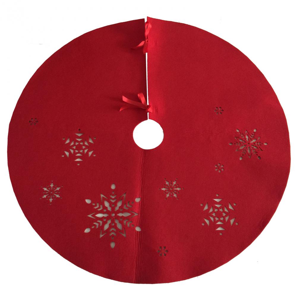 Hollow Snowflake Pattern Christmas Tree Skirt