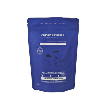 Bolsa de paquete de café de 12 oz 1 lb con válvula de una forma