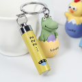 Keychain Flashlight Creative eggshell animal light flashlight button bag pendant car key chain accessories Manufactory