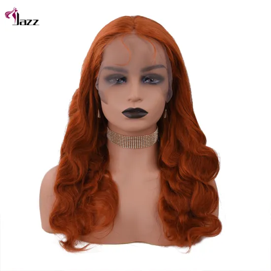 Wholesale Brazilian hair pre plucked 180% density virgin human hair orange color 13*6 lace body wave lace baby hair frontal wigs