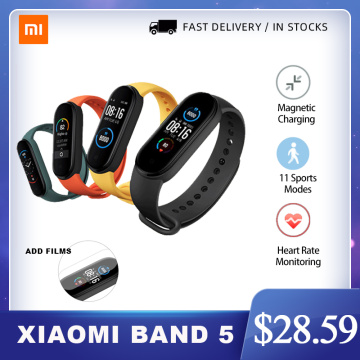 Xiaomi Mi Band 5 NFC Bluetooth 5.0 Waterproof Miband5 Smart Bracelet 4 AMOLED Screen Heart Rate Fitness Tracker Mi Band