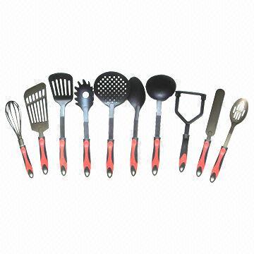 10-piece Nylon Kitchenware/Utensils, 25-33cm Length
