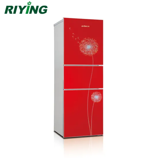 202 Liter 3-Door Combi Glass Door Refrigerator for Home Kitchen