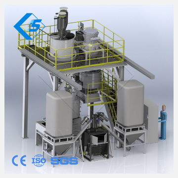 High Speed Chemical Powder Rubber Mixer with Pneumatic Conveying and Vacuum Conveyor Dosing System