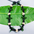 Ribbon Kukui Puka Shell Lei for Graduation Events