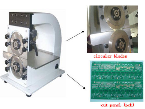 Manual / Motorized V-cut Pcb Depanel Machine, Cwvc-1s Pcb Depanelizer With Circular Blade