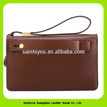 16949 High-grade genuine long zipper leather wallet nice gift for father