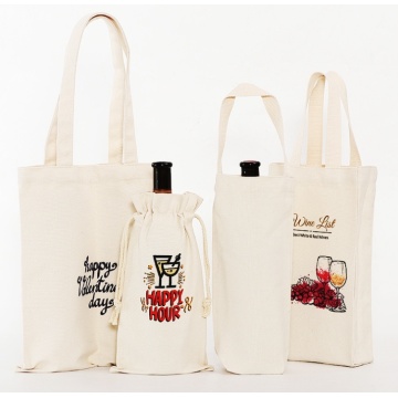 Personalizar varias bolsas de lona de vino tinto