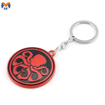 Metal Custom Zinc Alloy Keychain With Round Shape