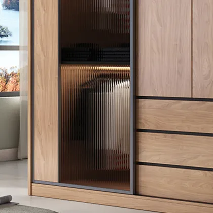 Modern Bedroom Luxury Solid Wood Wardrobe Closet Organizer for Home & Hotel