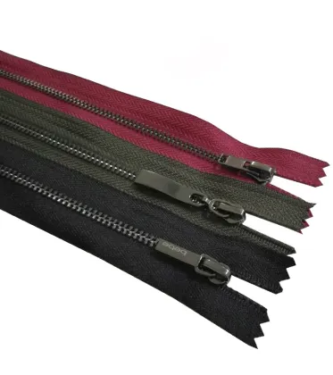 Black Gun Nickel Metal Logo Zipper 70cm for Coats