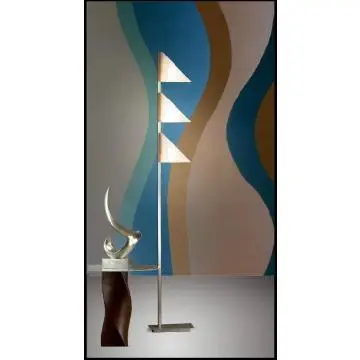Modern torchiere floor lamp with flag shape