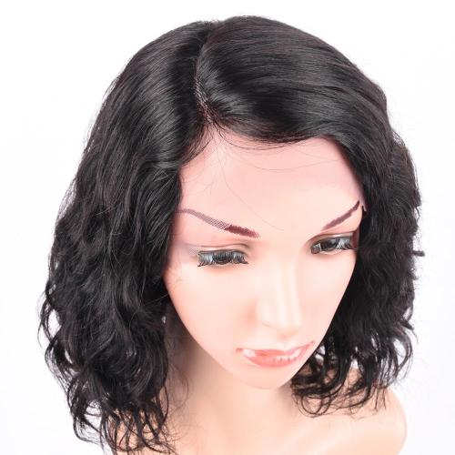 NEW FASHION 100% HUMAN HAIR NATURAL COLOR SWISS LACE WIG