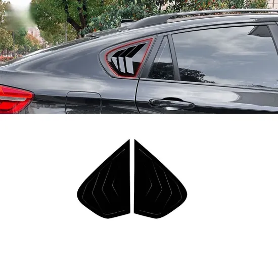 BMW X6 Series E71/E72 Rear Side Cover Trim Lid in Gloss Black - Window Shutters - Plastic Material (2008-2014)