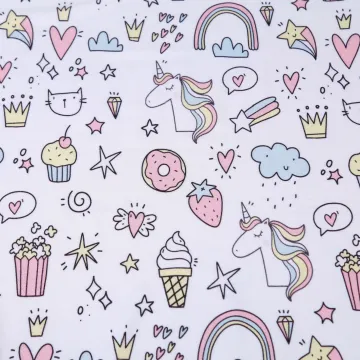 Custom Printed Bamboo Spandex Fabric with Cartoon Patterns for Clothing
