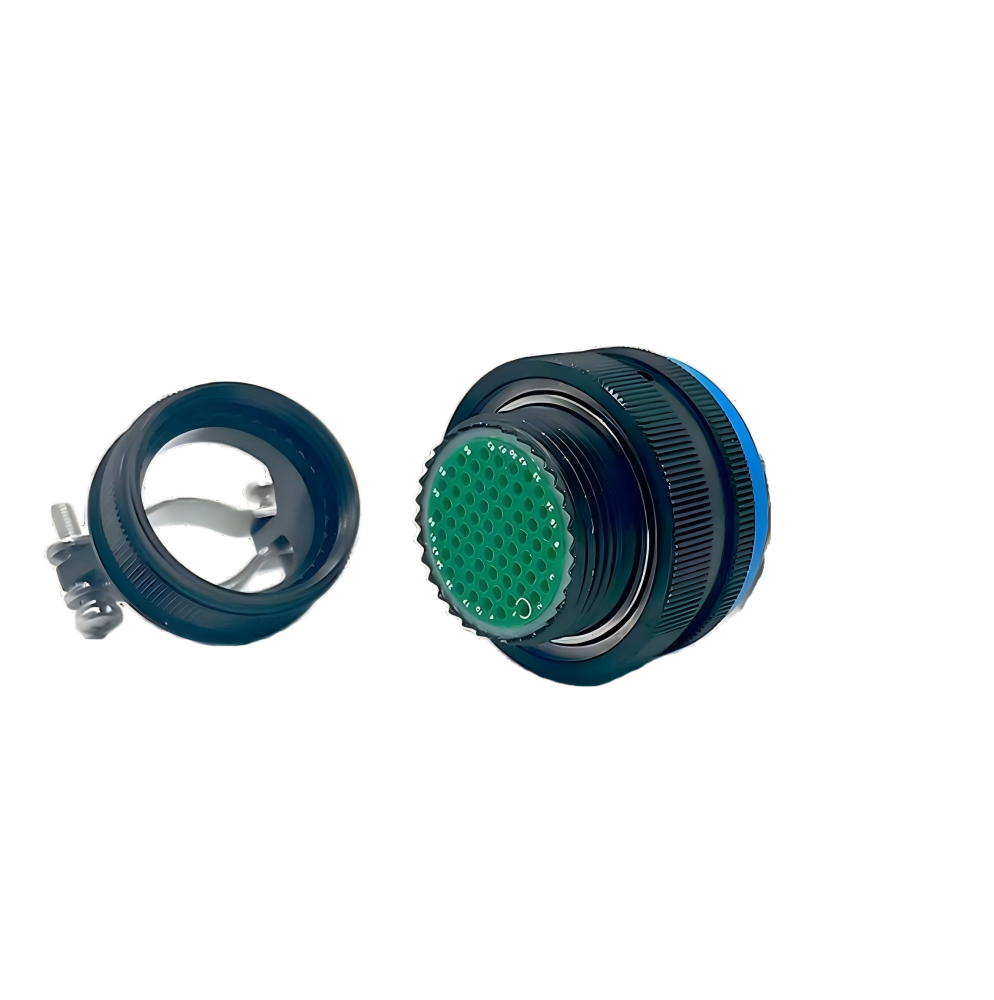 Complete connector and socket pair JY27467T19B35SN showing mating interface