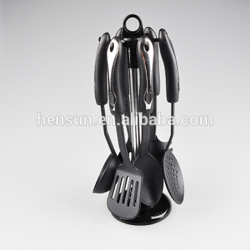 6pcs kitchen utensils set black nylon