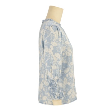 Camicetta camicetta di vendita calda progetta magliette da donna in cotone di marca di moda manica lunga lavata vintage