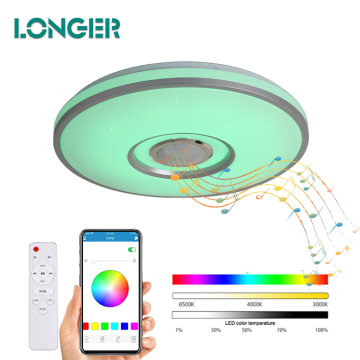 Smart Home LED Ceiling Light with Music Sync, Remote Control, and App Compatibility