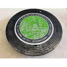 Round anti-settling ductile cast iron rain manhole cover