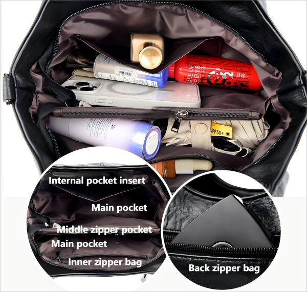 Lady's simple and versatile handbag