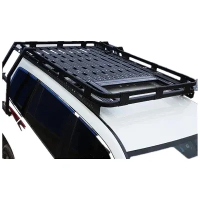 Universal 4X4 Aluminium Cargo Carrier Basket Car Roof Rack with Ladder for SUV