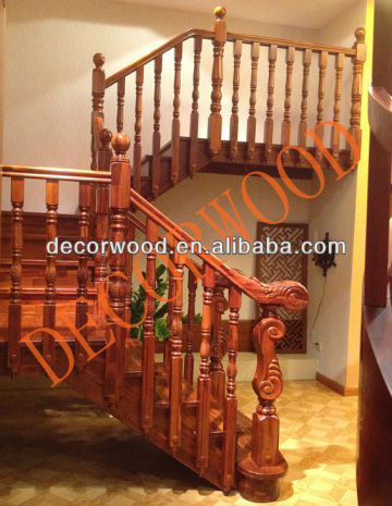 custom made Acacia solid wood stairway