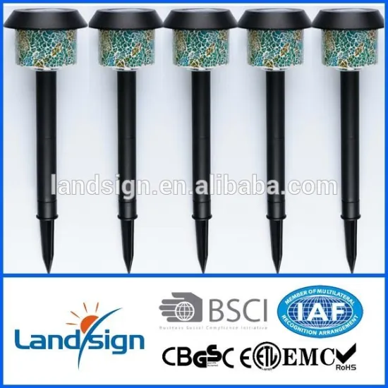 solar light factory with BSCI and ISO9001 certified Solar Mosaic Garden Light
