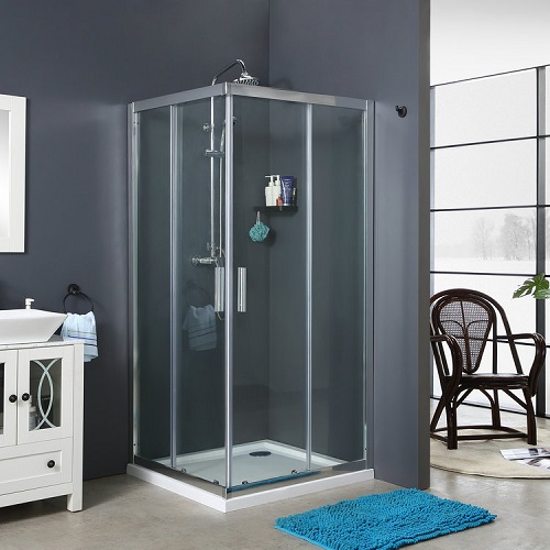 Стеклянная дверь душевая корпуса хромированная алюминиевая ванная комната для душа скользящая дверь