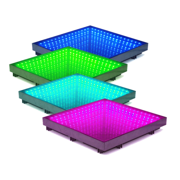 RGB Disco Wedding Decor: 120 LED Display, 3D Infinity LED Mirror, Video Light & Dance Floor Lighting