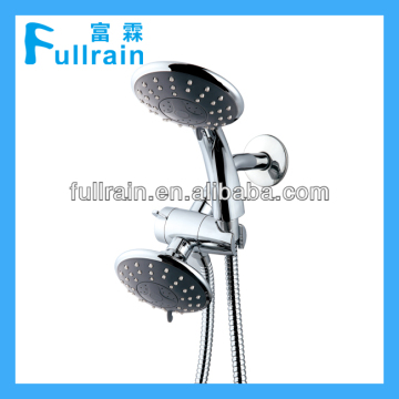 New High Pressure Shower Kit with Diverter, 3 Setting Dual Handheld Shower Head With 60 Inch Long Hose